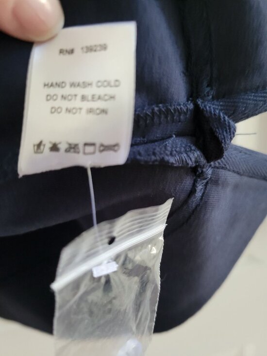 Tuckernuck Pomander Place Navy French Terry Dress size Large Preppy Ruffled - Picture 7 of 10